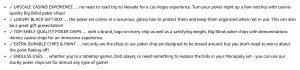Amazon Copywriting - Premium 100-Piece Poker Chips - Bullet Points