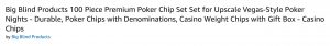 Amazon Copywriting - Premium 100-Piece Poker Chips - Title