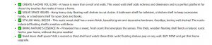 Amazon Copywriting - Industrial Pine Wall Shelf - Bullet Points