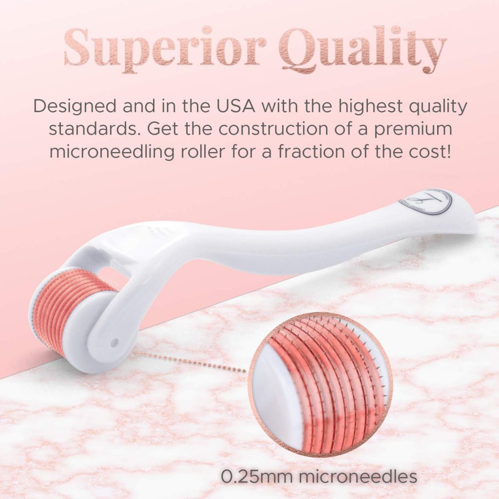 Derma roller Amazon infographic typography