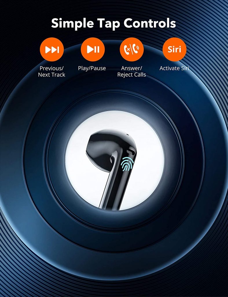 Wireless earbuds icons Amazon infographic