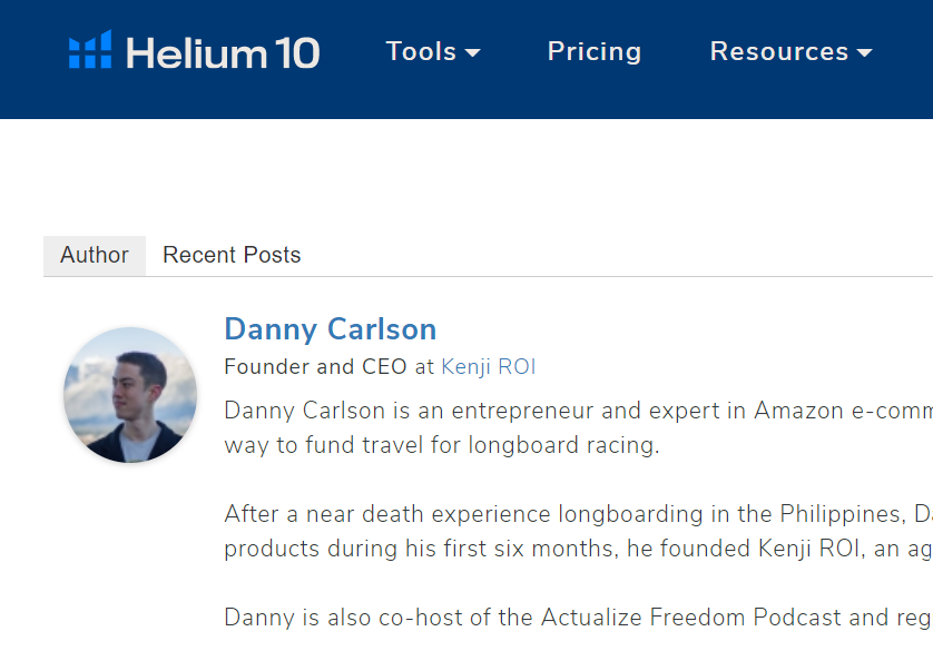 danny carlson helium 10